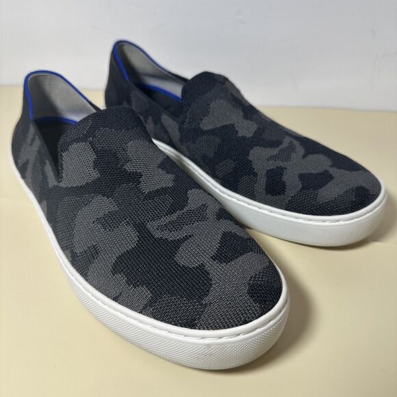 Rothy's The Original Shoes Womens Size 11 Gray Camo Slip On Comfort Sneakers - Picture 1 of 10